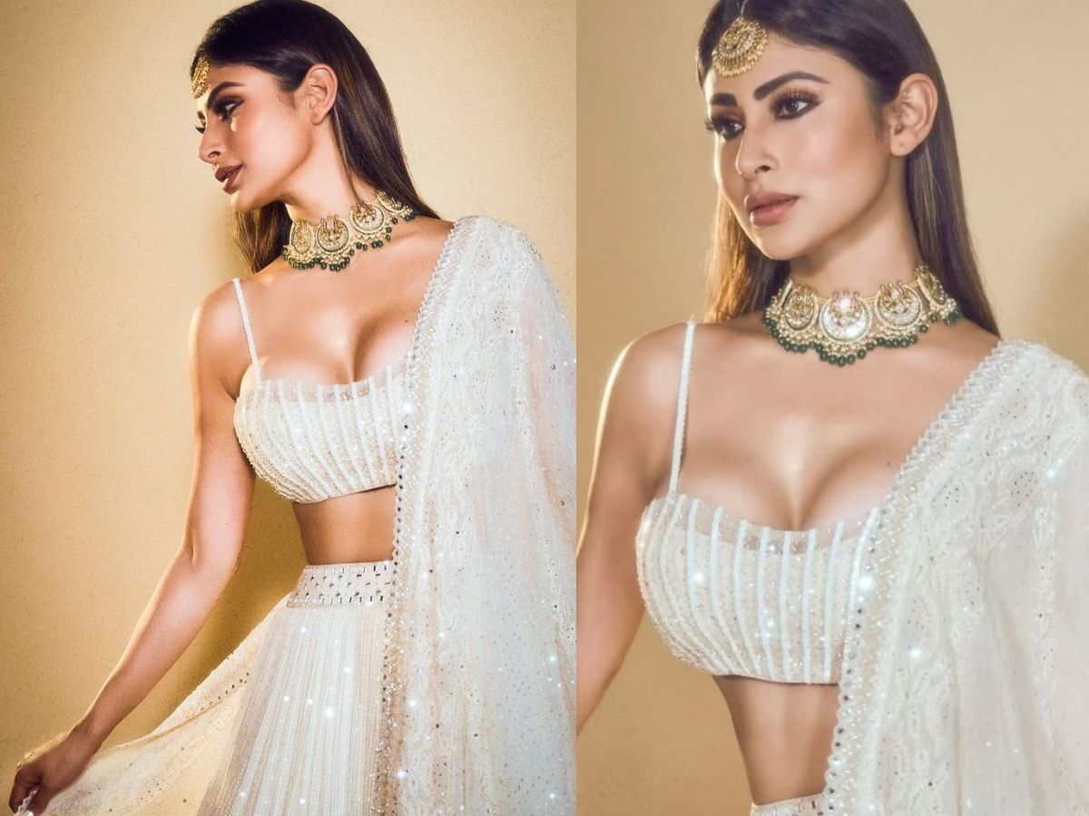 Elegant in White Lehenga