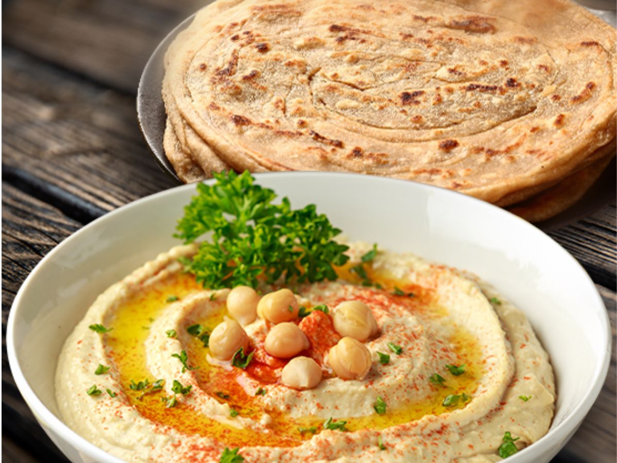 Hummus and Parathas