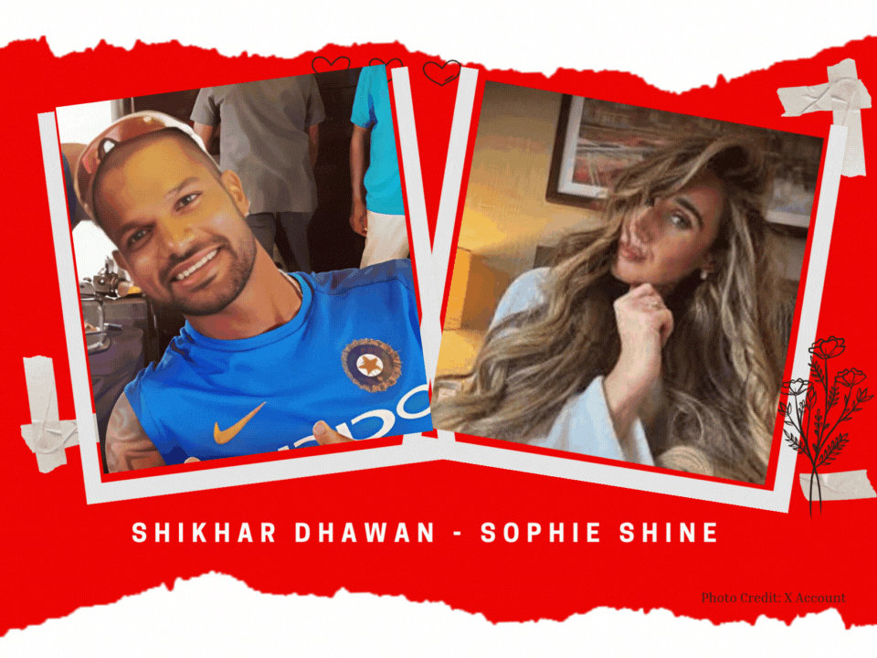 Shikhar Dhawan with Sophie Shine