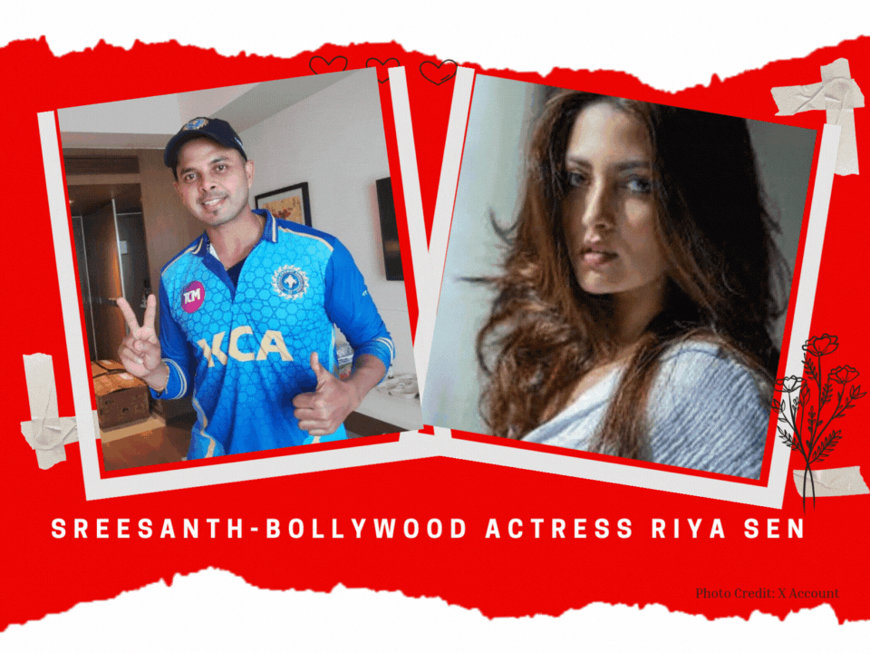 Sreesanth with Bollywood actress Riya Sen