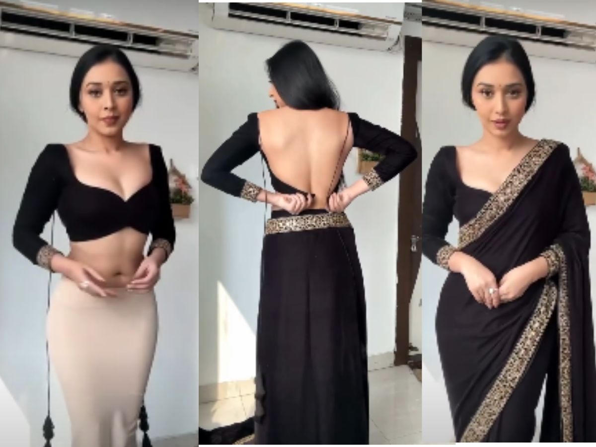 Sweetheart neck blouse of Tanya Mittal