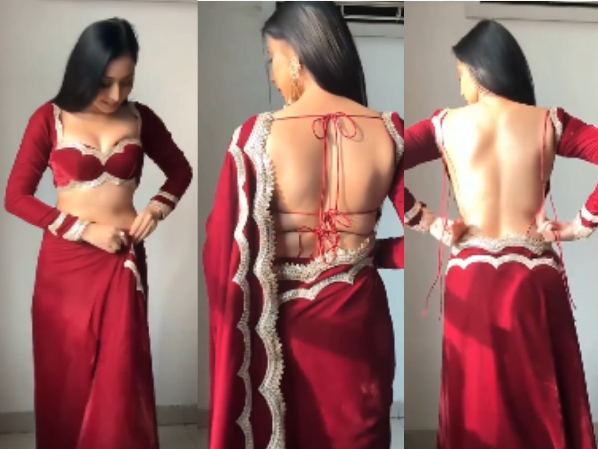 Blouse with Golden Border Work