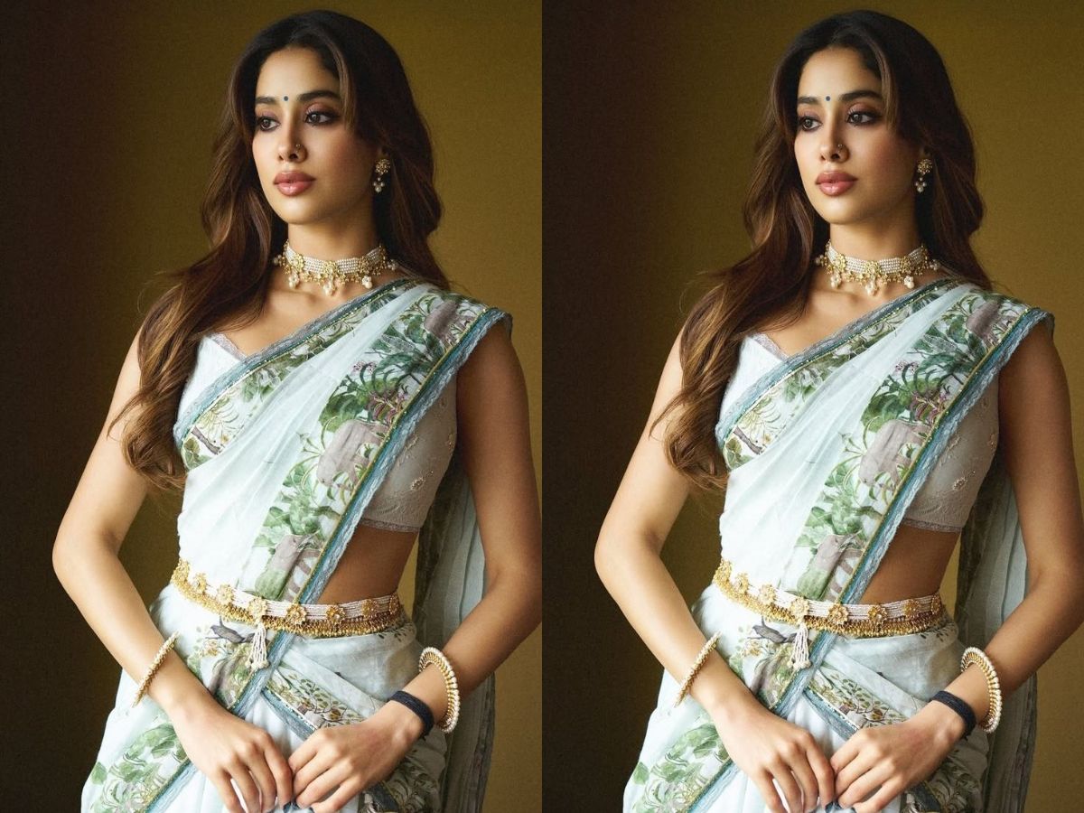 Floral Saree Look of Janhvi Kapoor