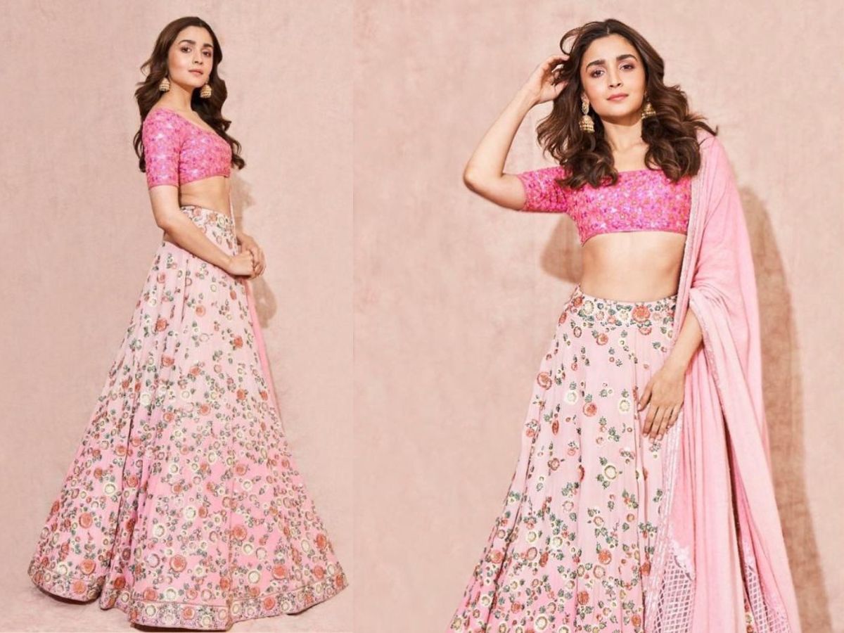 Pink Lehenga Look of Alia Bhatt