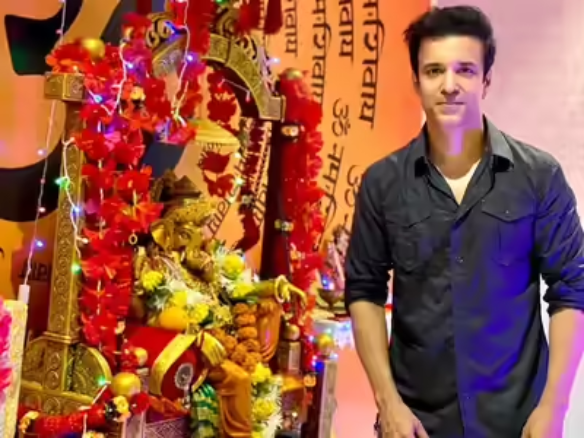 Aamir Ali seen posing alongside Lord Ganesha's idol ( Pic Credit: Instagram)