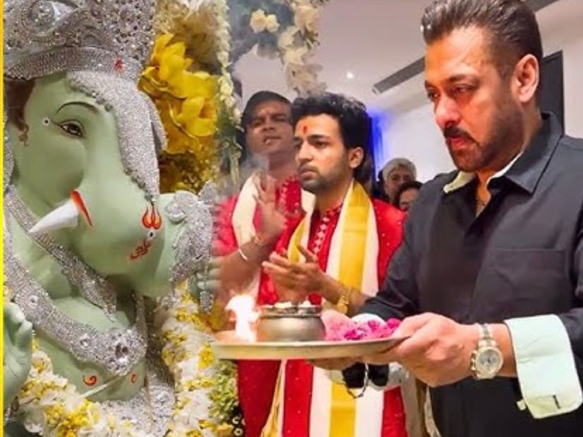 Salman Khan celebrating Ganesh Chaturthi in 2025 (Pic Credit: X)