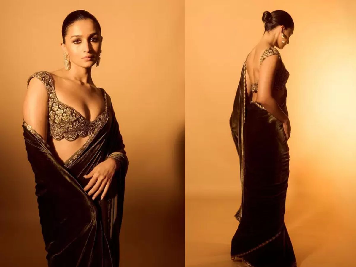 Alia Bhatt in Velvet Blouse