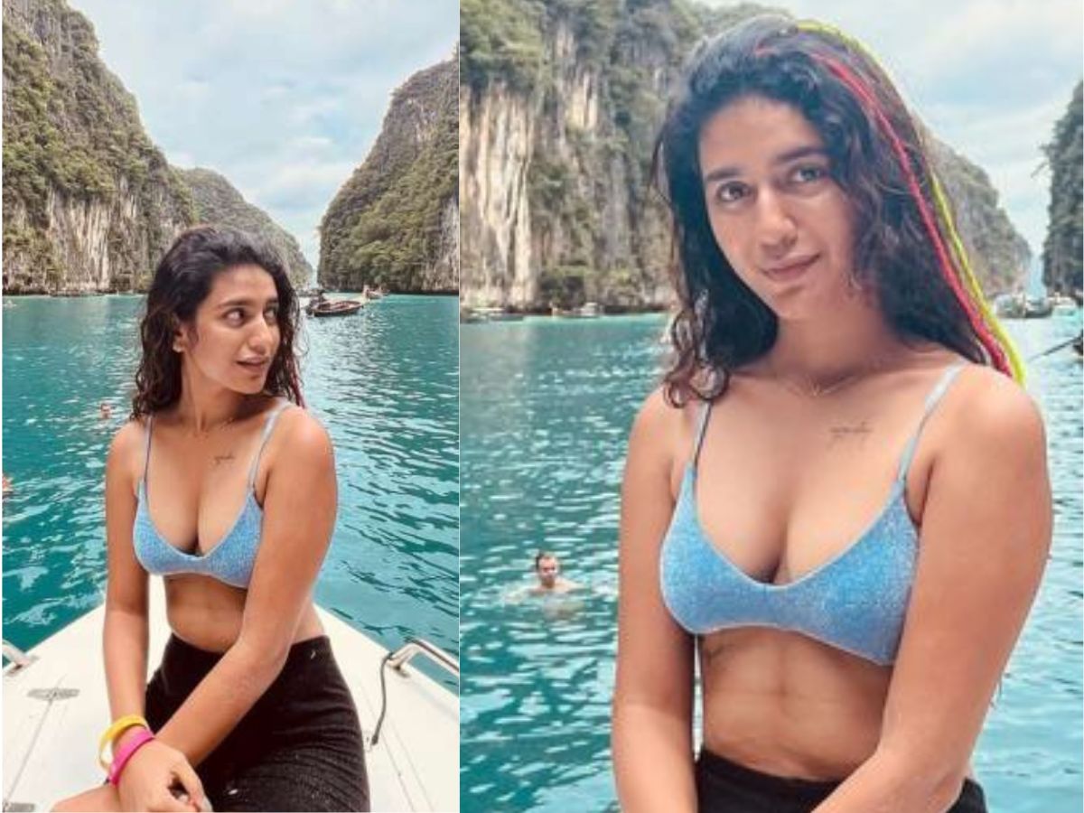 Priya Prakash Varrier in Blue Bikini