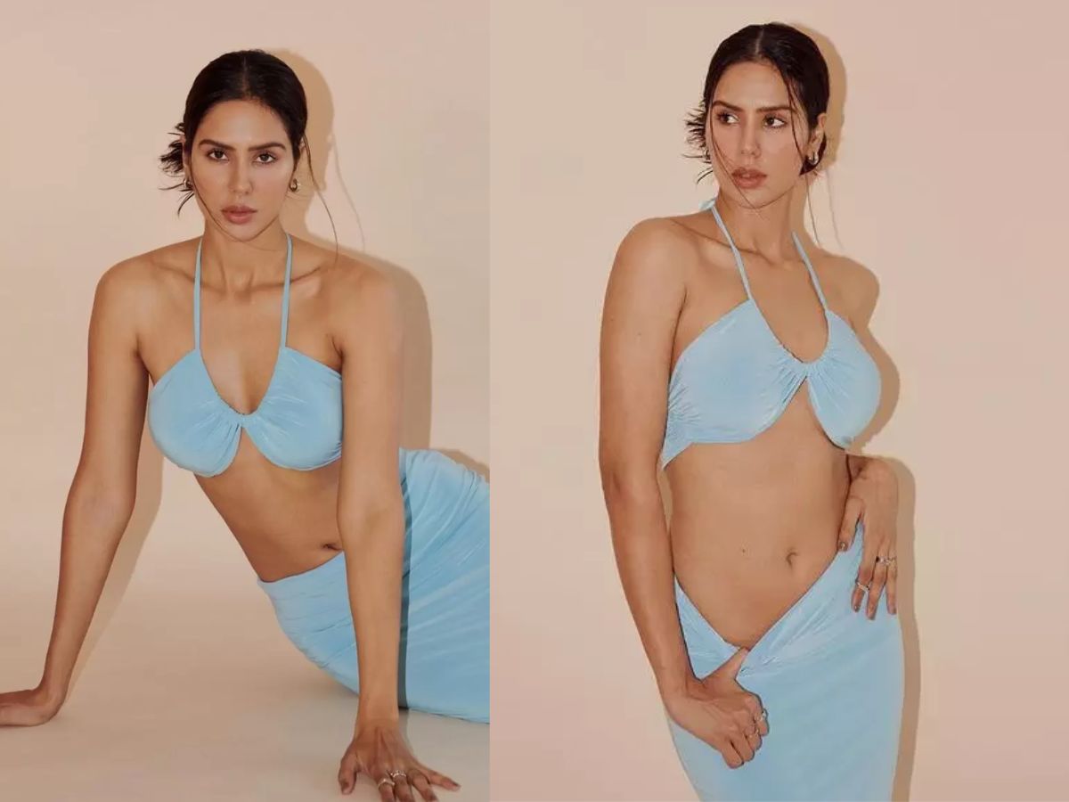 Sonam Bajwa in Sky Blue Dress