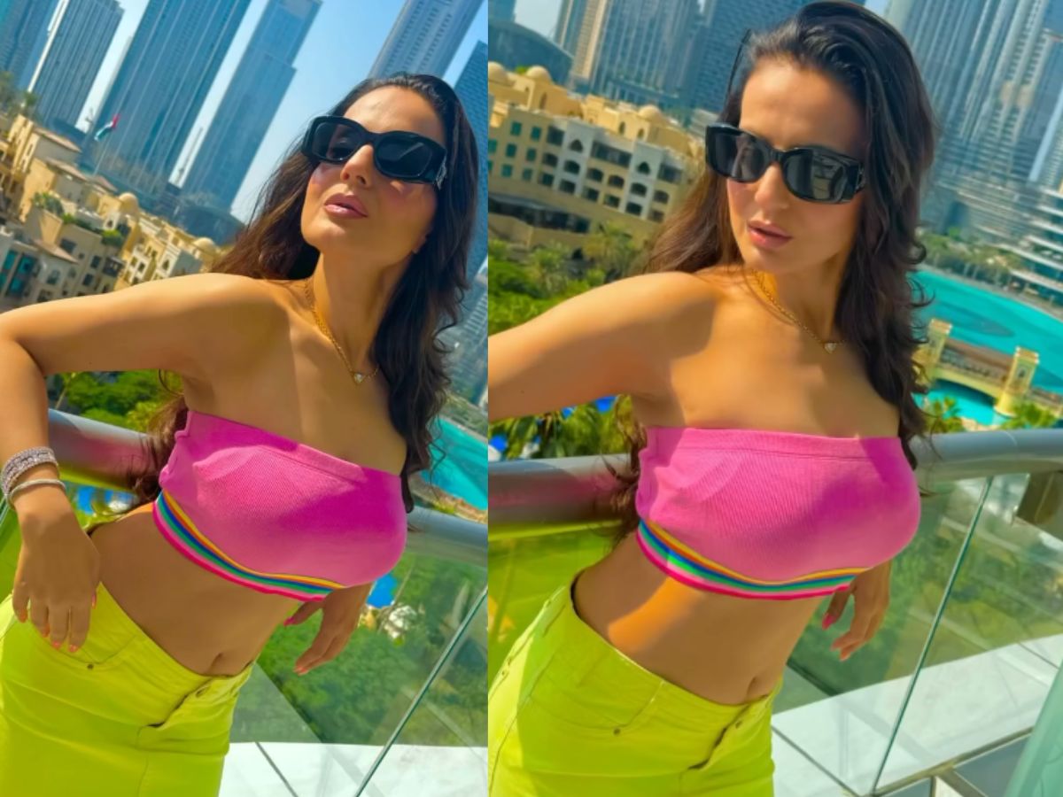 Ameesha Patel in Hot Pink Bralette