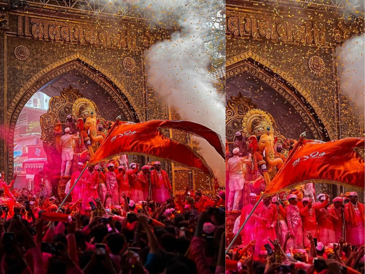 Dhol and Nagada in Ganesh Visarjan of Lalbaugcha Raja