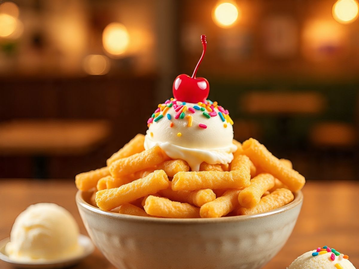 Kurkure and Vanilla Ice Cream