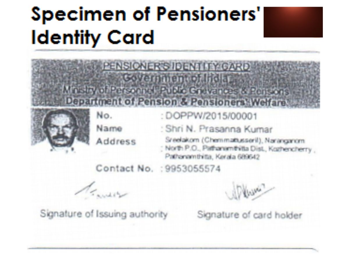 Pension Document with Photograph