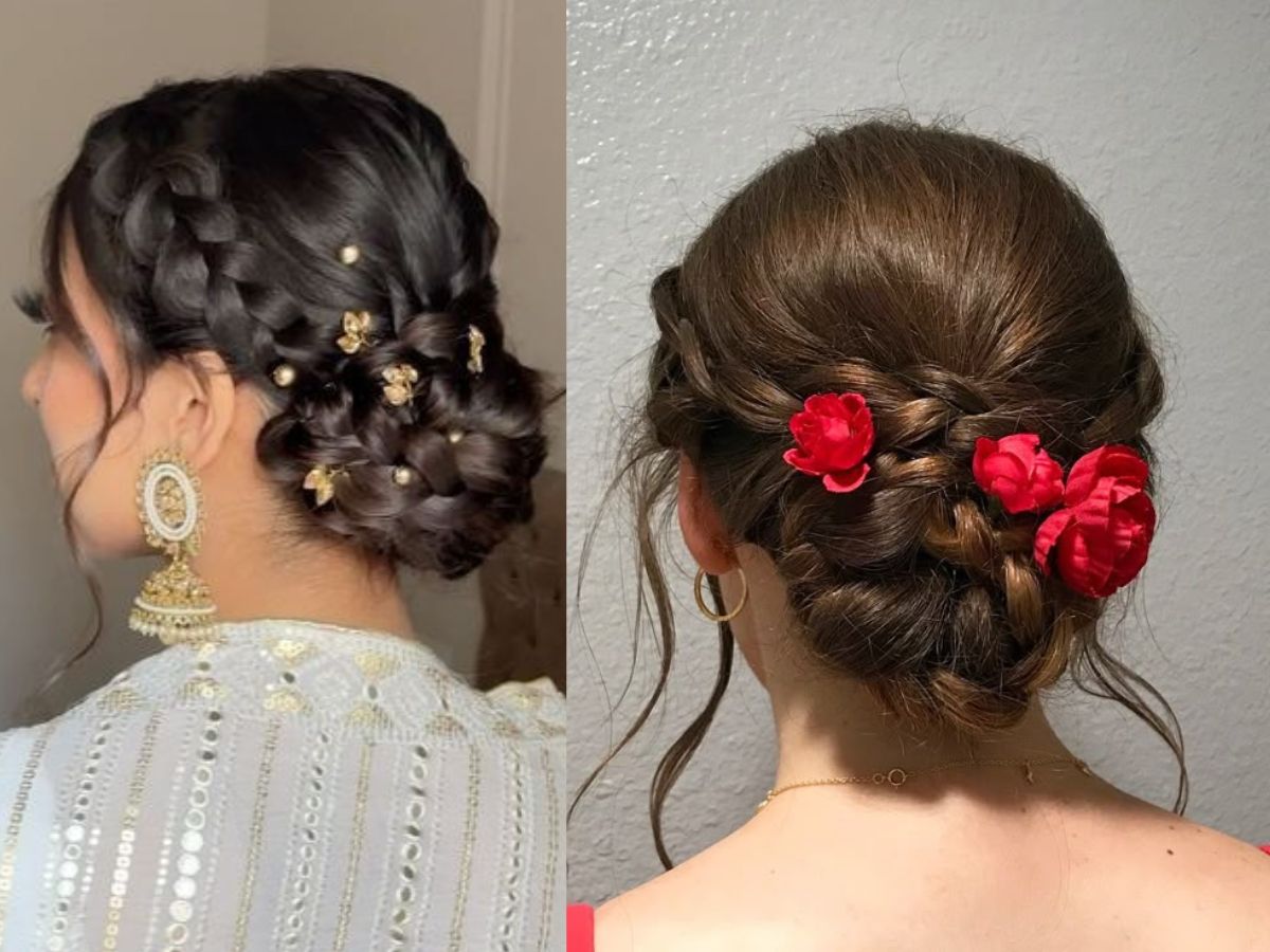 Braided Bun with Hair Accessories