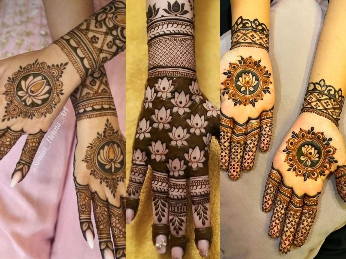 Lotus Motif Mehendi Design