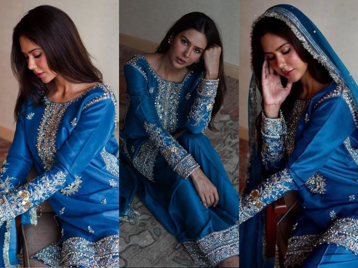 Blue Georgette Suit