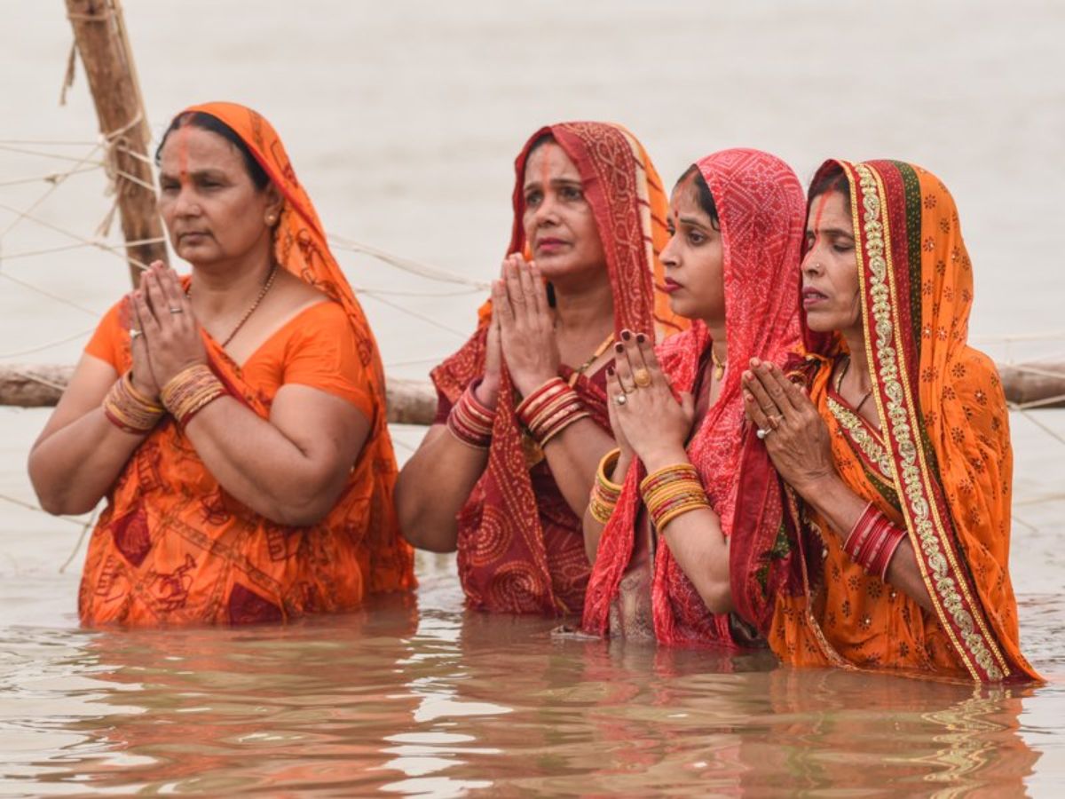 Morning Arghya at Bihar Ghats