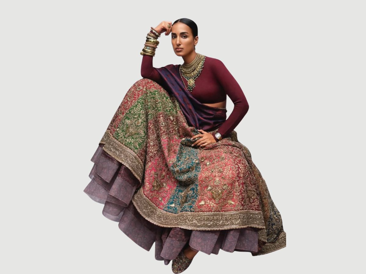 Statement Maroon Lehenga