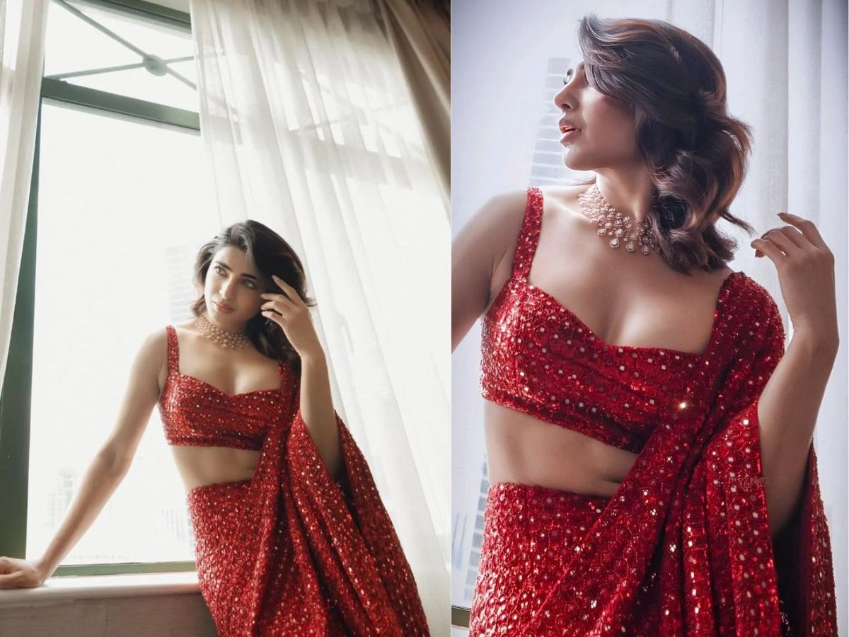 Samantha Ruth Prabhu in Mirror Work Blouse