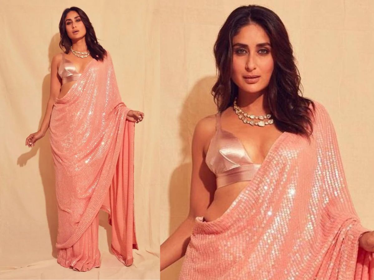 Kareena Kapoor Blush Pink Saree