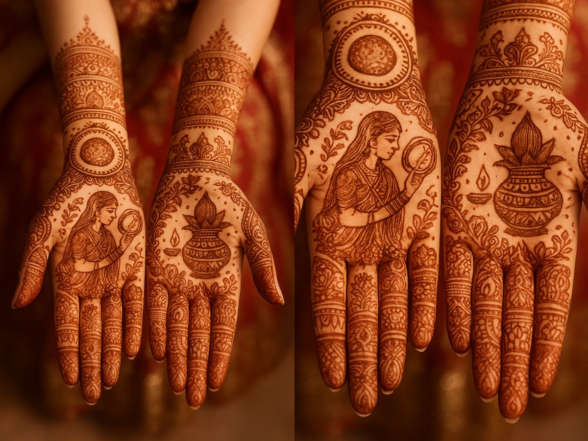 Indo-Arabic Fusion Mehndi Design