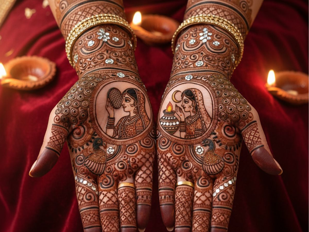 Traditional Karwa Chauth Bride Design