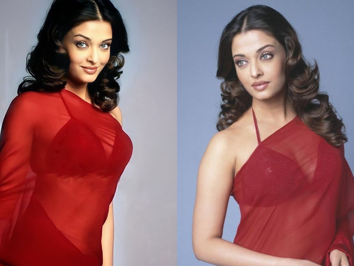Aishwarya Rai Bachchan in Hot Red Saree