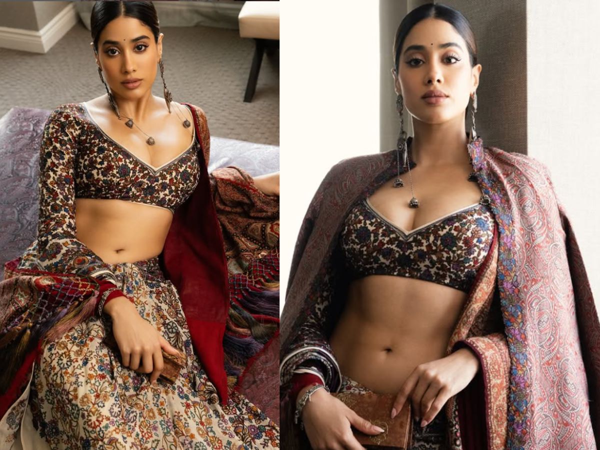 Janhvi Kapoor in Boho Lehenga