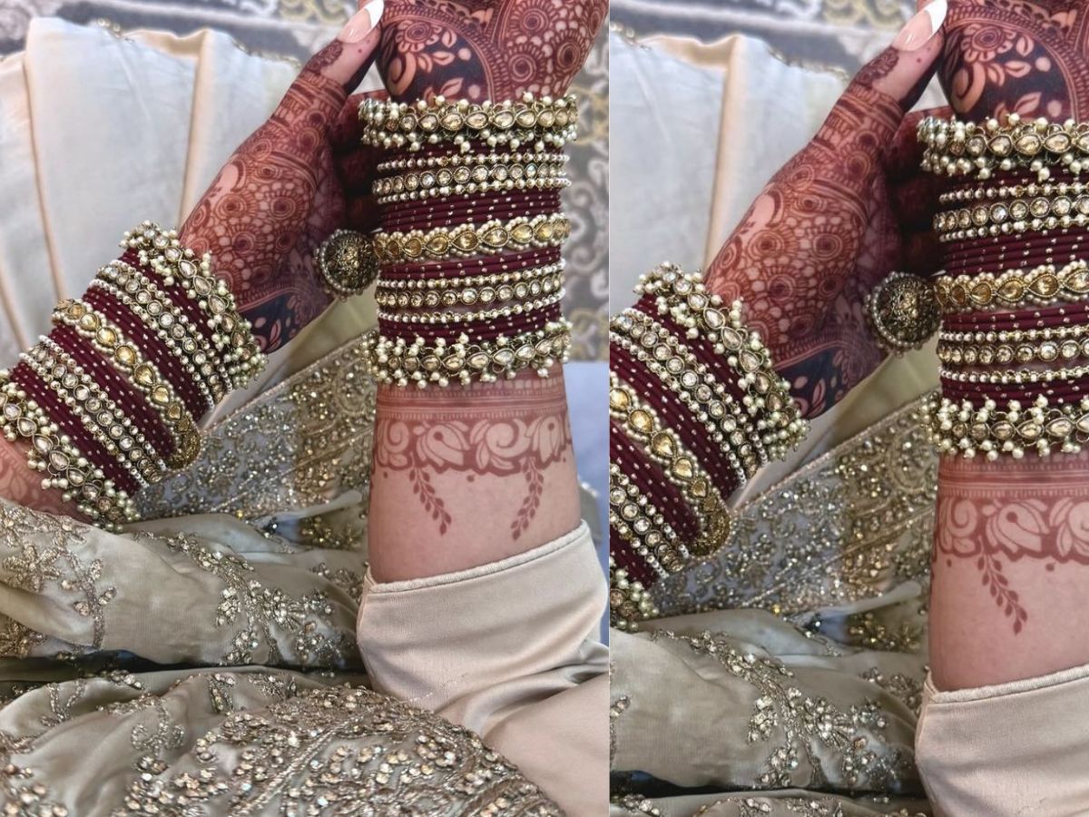 Karwa Chauth Inspired Maroon Bangles