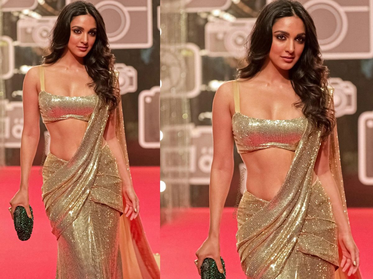 Kiara Advani in Golden Saree