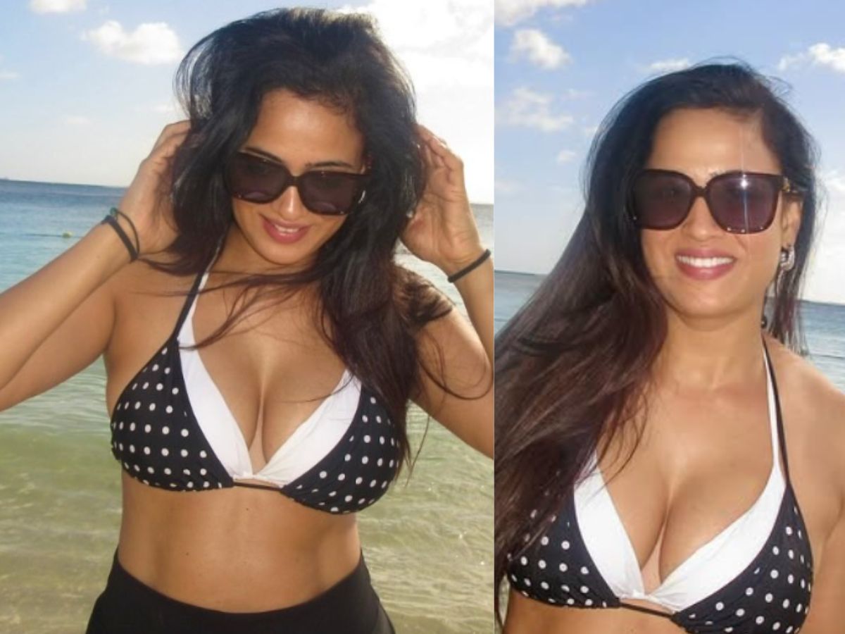 Shweta Tiwari in Polka Dot Bikini