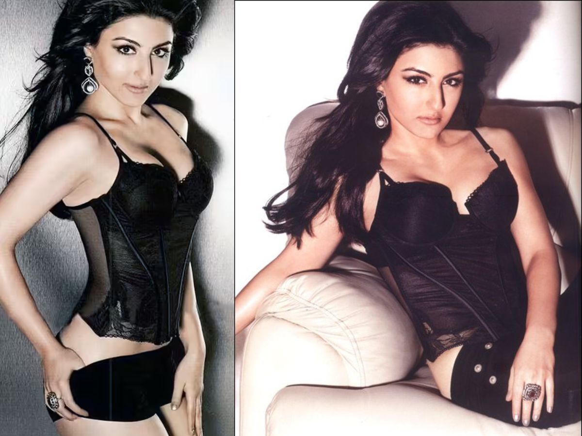 Soha Ali Khan in Black Corset