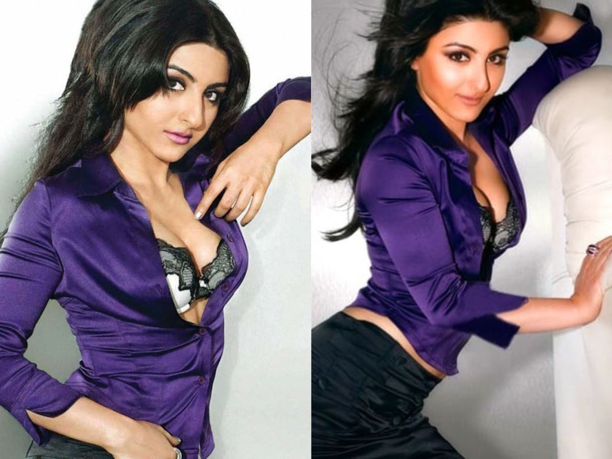 Soha Ali Khan in Black Bralette