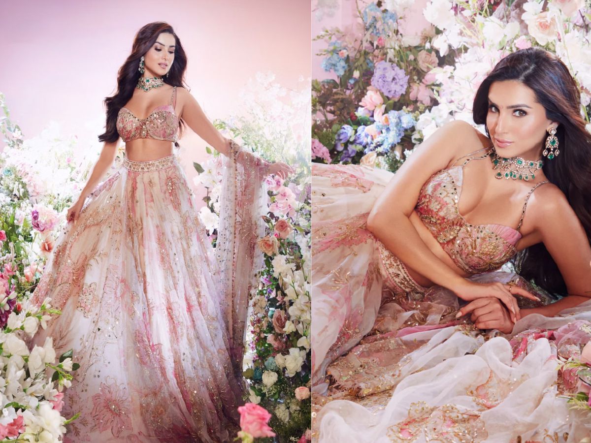 Tara Sutaria in Floral lehenga