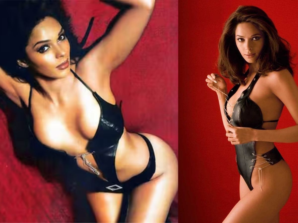 Mallika Sherawat in Leather Bodysuit