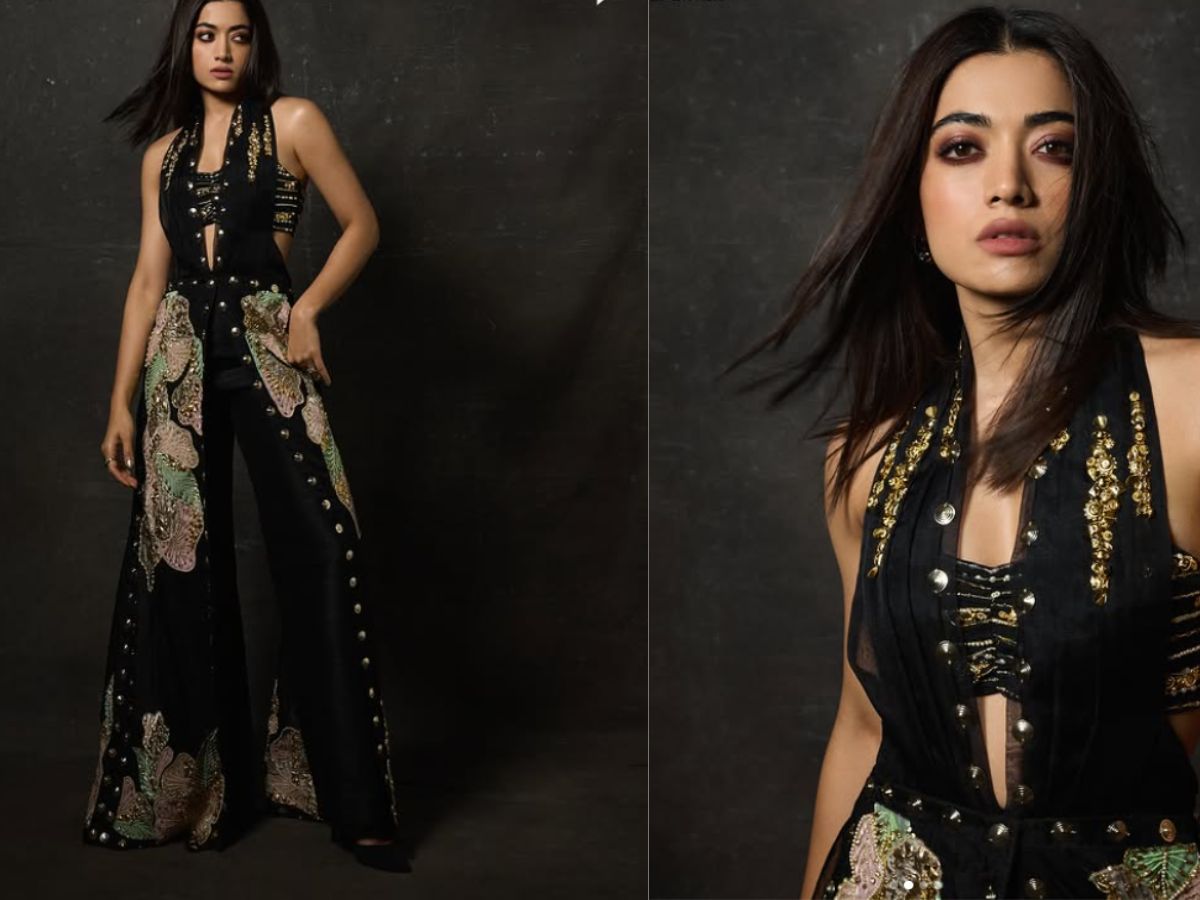Rashmika Mandanna in Bold Black Outfit