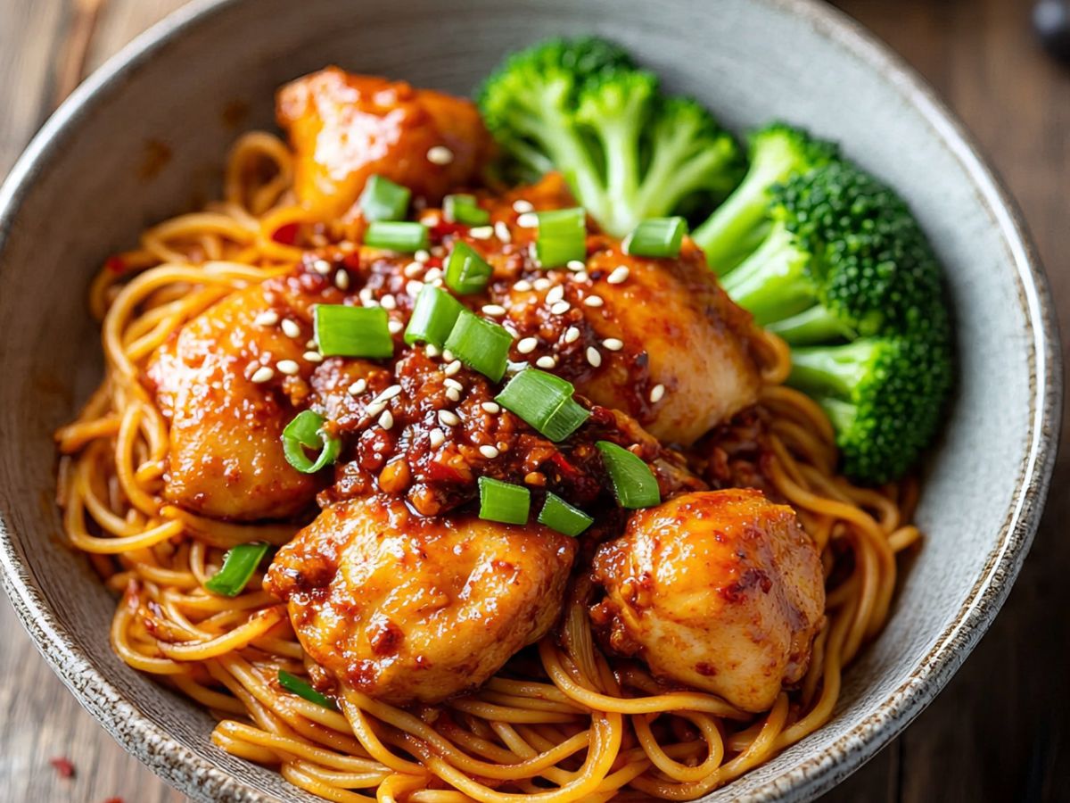 Slow Cooker Asian Zing Chicken Noodles