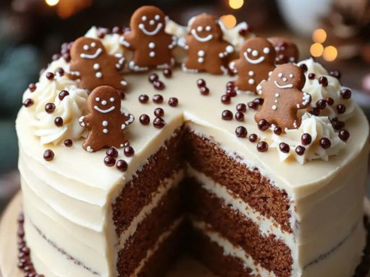 Gingerbread Cake With Cream Frosting