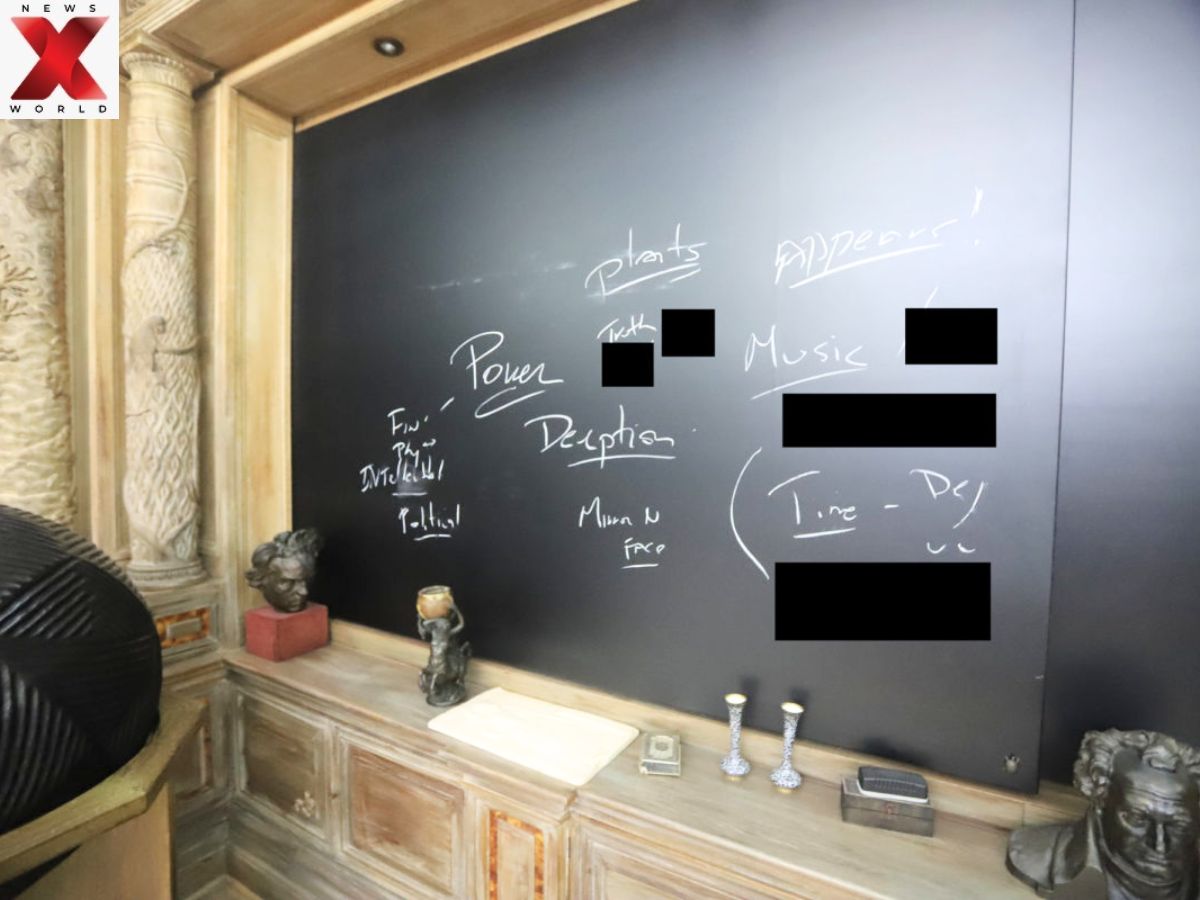 A blackboard inside a property