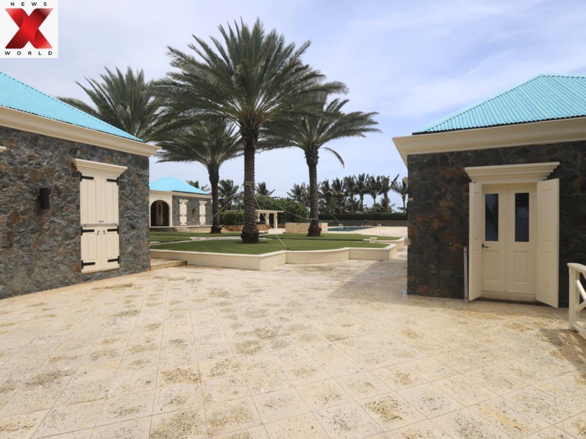 An exterior view of a property