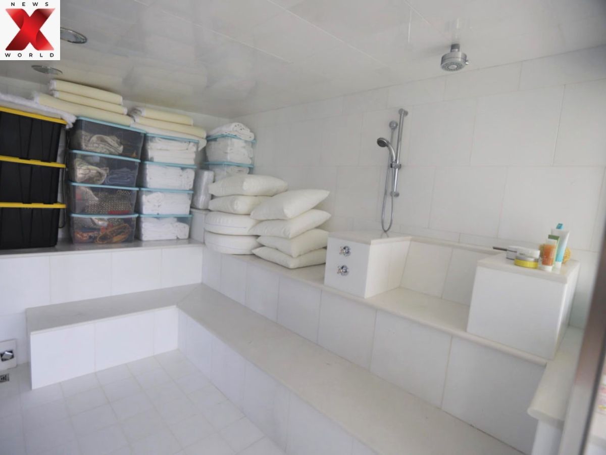 A shower room inside a property