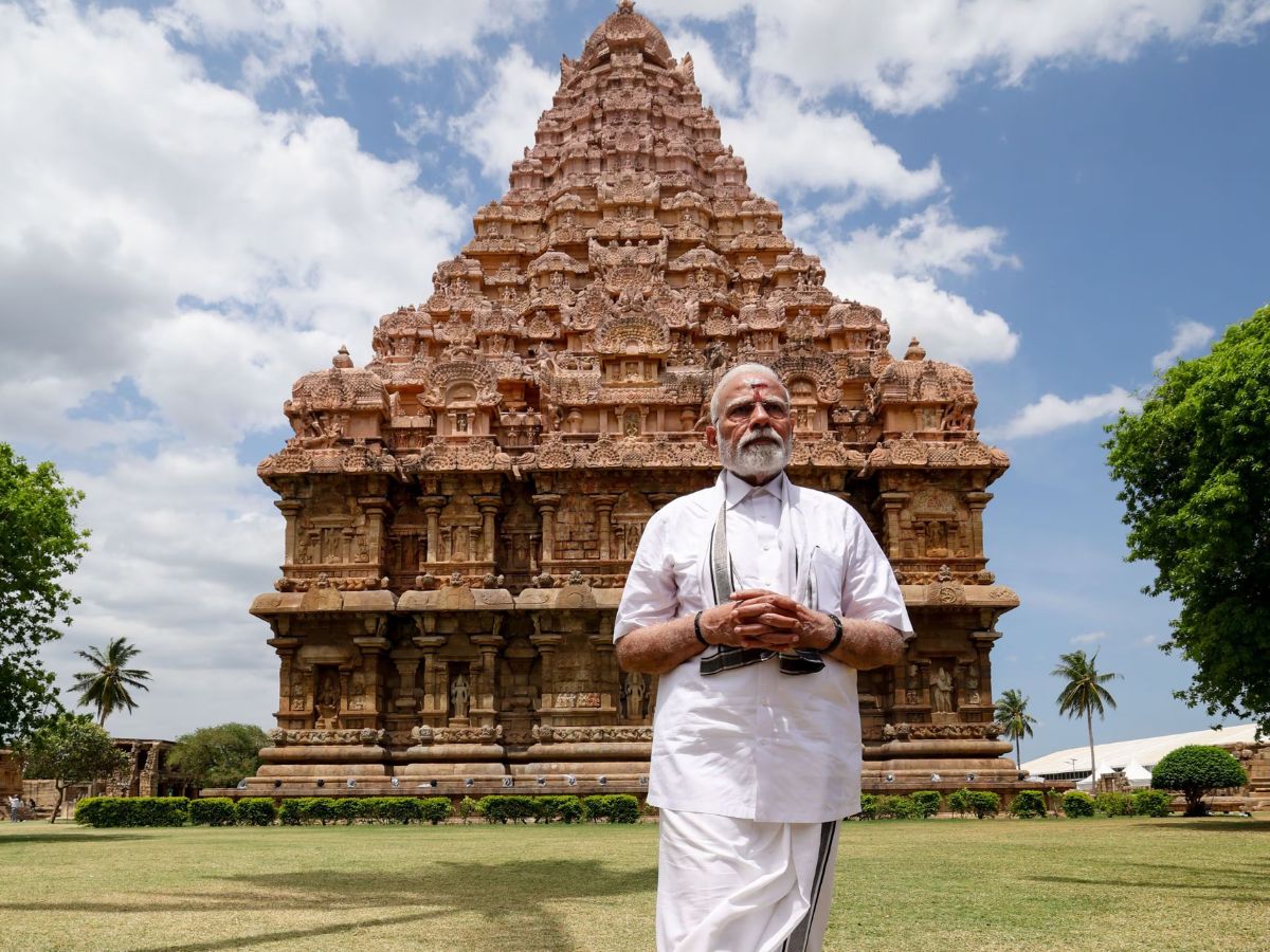 PM Narendra Modi In Spiritual Experience On His Visit To Gangaikonda Cholapuram