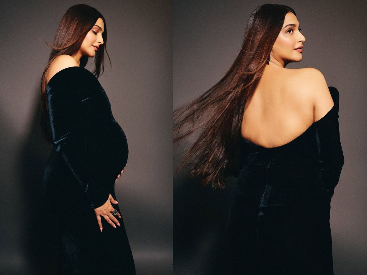 Sonam Kapoor’s Stunning Velvet Gown Highlights Baby Bump