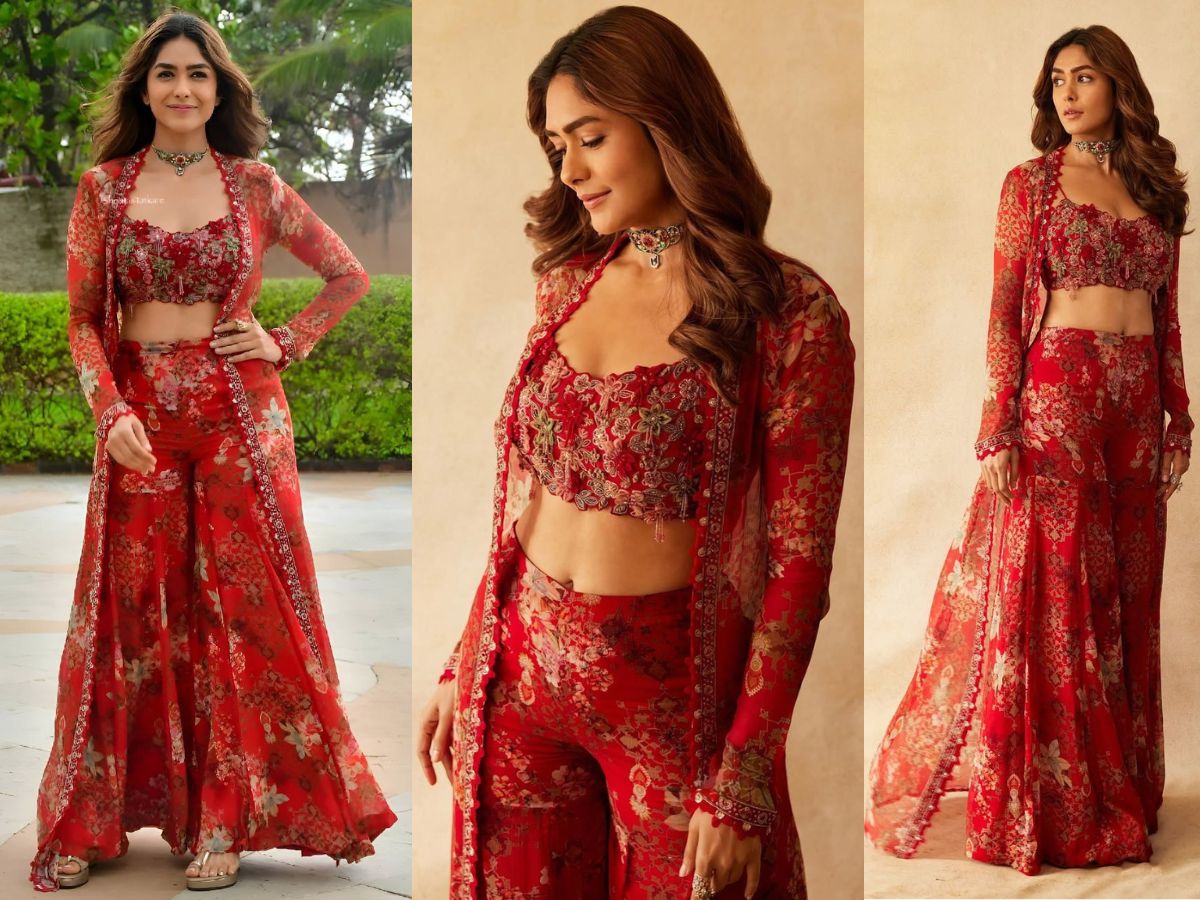 Layered Ethnic Jacket with Palazzo