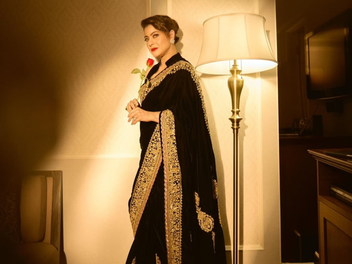 Kajol Devgan: Regal Gold Embroidery