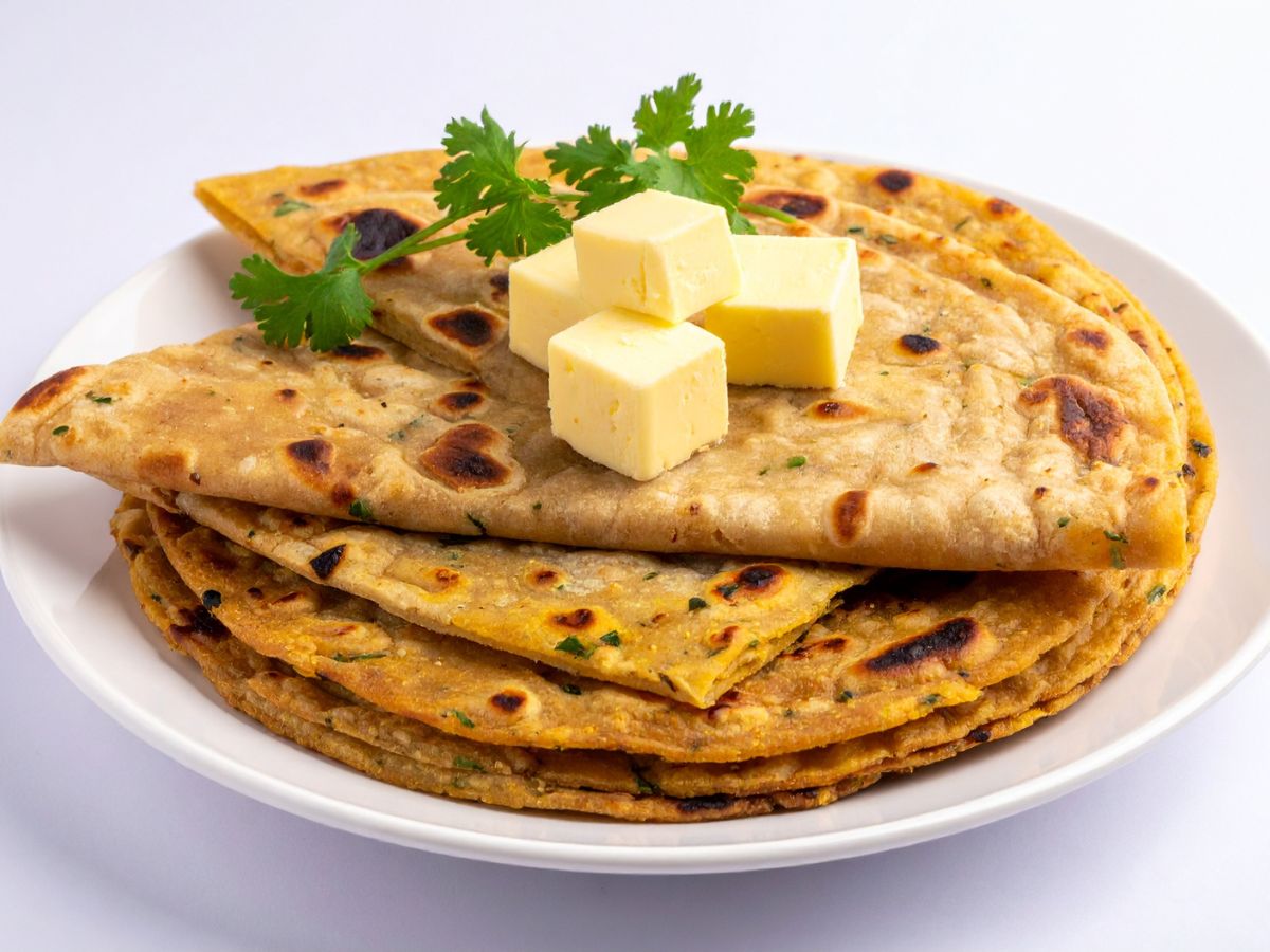 Stuffed Paratha with Curd