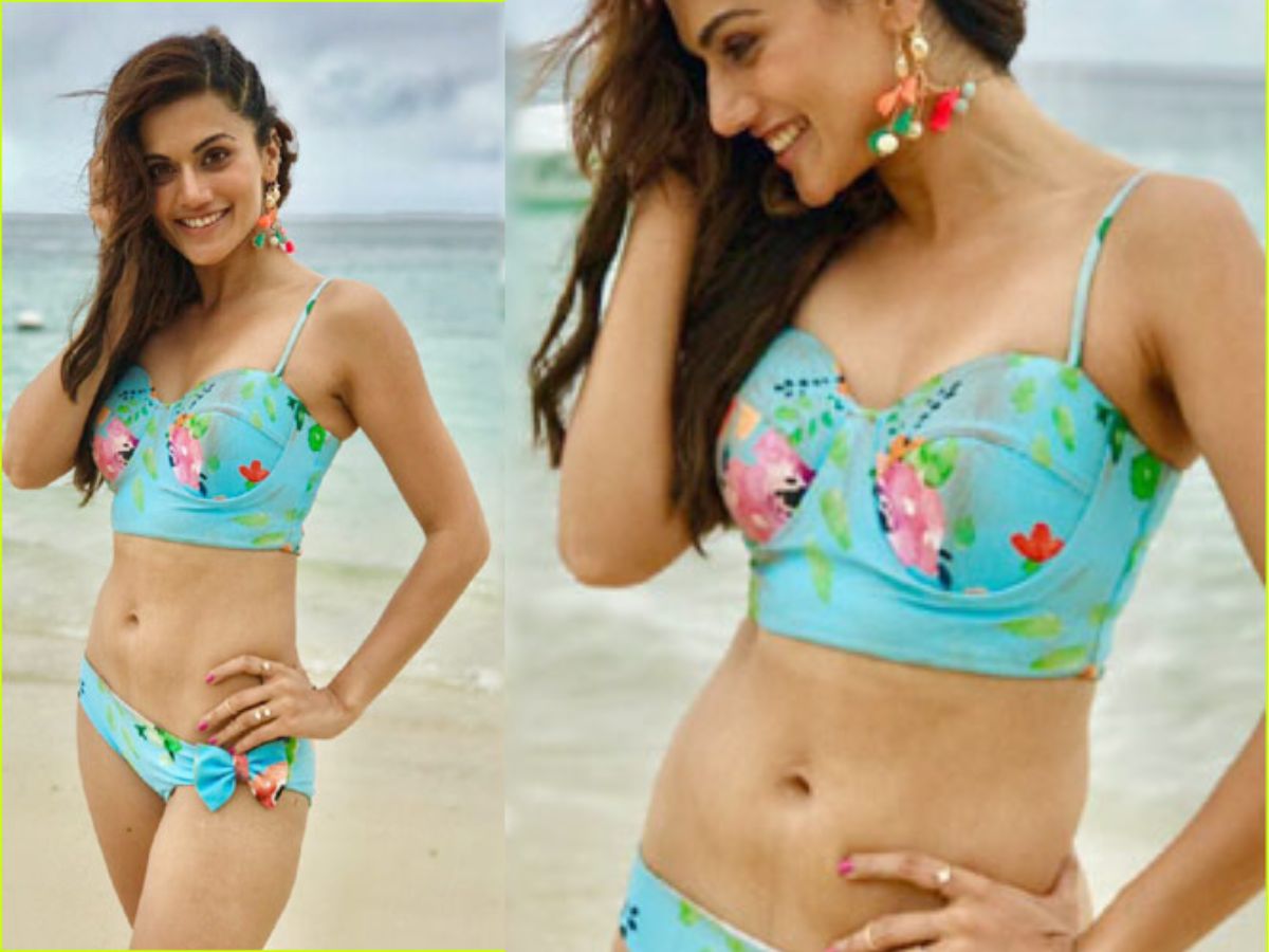 Taapsee Pannu in Blue Bikini