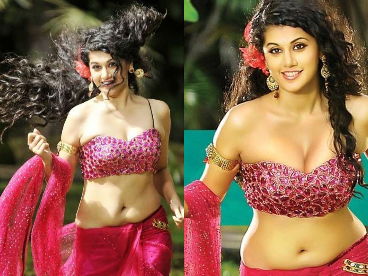 Taapsee Pannu in Hot Pink Saree