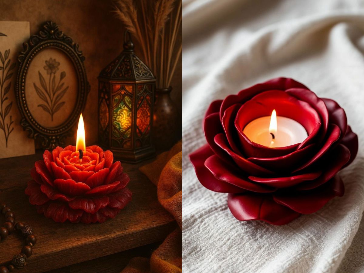 Scented Rose-Petal Candles