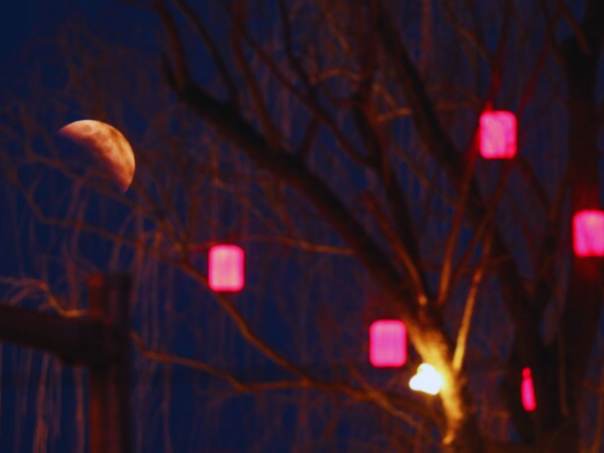 Blood moon appeared in China